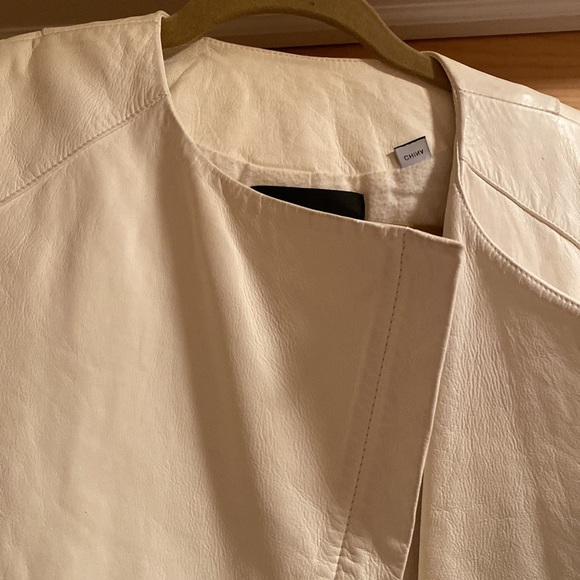 VEDA white leather jacket - Picture 2 of 6